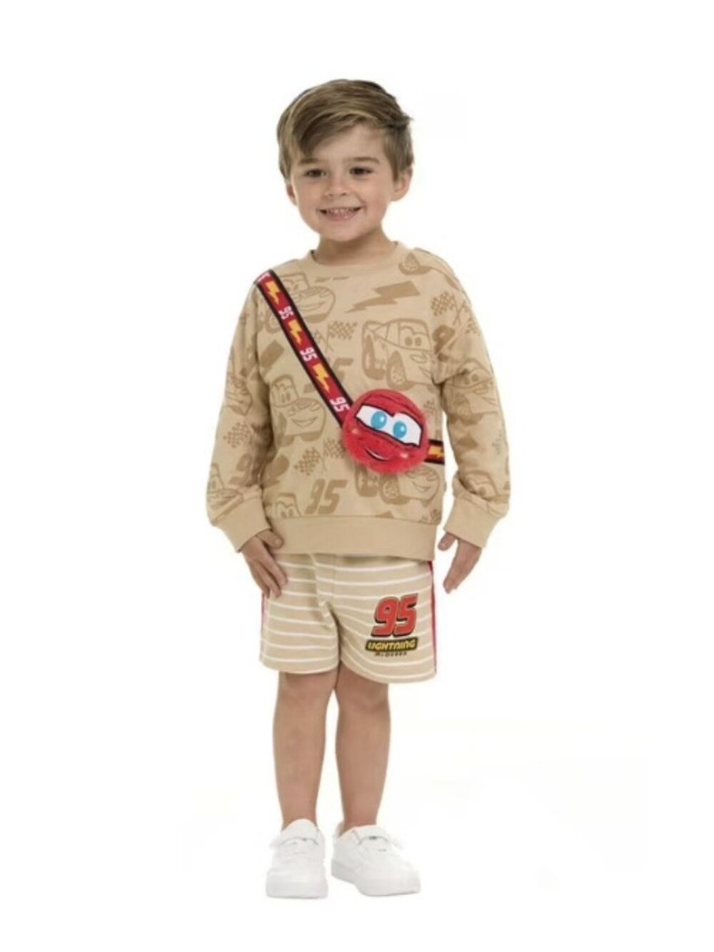 Disney Cars 2-Piece Sweat Short Set With Crossbody Pouch 5T